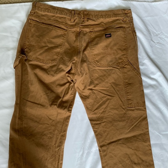 Dickies Men's Tough Max Duck Carpenter Pant 38x34 Stonewashed Brown - Picture 10 of 13